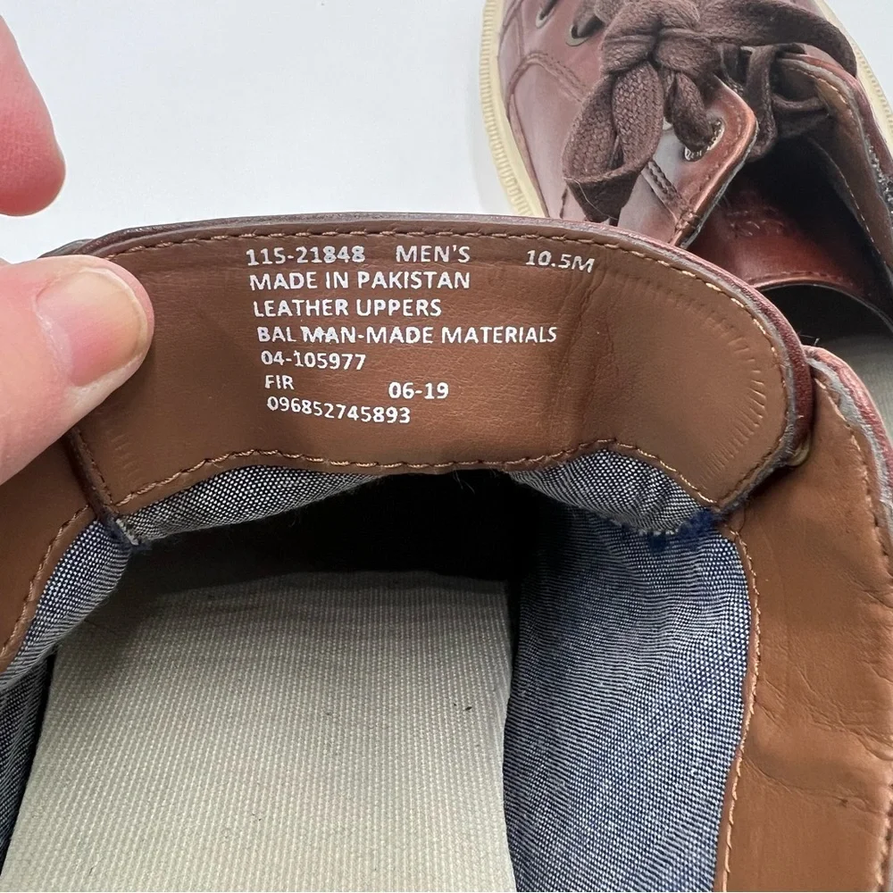 Lucky Brand FIR Mens Brown Leather Cap Toe Low Top Sneakers‎ 10.5M 115-21848